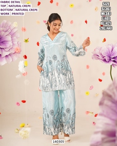 Zohra Regal Set Women's Crepe Floor-Length Traditional Kurta/<b>Kurti</b> with Sun Protection & Quick Dry - Product Image 6