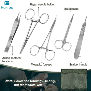 Kit de suture de 20 pièces pour les étudiants en biologie et anatomie, laboratoire de botanique, kit de pratique de la suture, instruments chirurgicaux en acier inoxydable - Product Image 3
