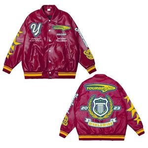 Bombardier OEM personnalisé pour hommes veste de baseball pour université universitaire en cuir véritable coupe-vent chauffé hiver vente en gros d'écusson de broderie - Product Image 4