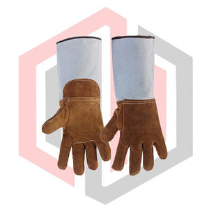 Gants de soudeur en cuir résistant au feu, sans silicone, anti-vibration, avec manchette de sécurité, résistants à la chaleur, antistatiques, résistants aux déchirures - Product Image 3