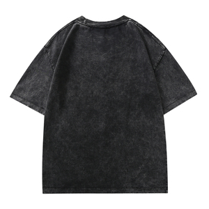 เสื้อยืดวินเทจทรงหลวม ไซส์ใหญ่ สำหรับผู้ชาย แขนสั้น คอกลม สไตล์ฮิปฮอป ผ้าเจอร์ซีย์คอตตอน ทรงโอเวอร์ไซส์ - Product Image 4