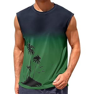 High Quality Customized Printed Men's Gym Tank <b>Top</b> New Design with Breathable Sporty Style <b>Low</b> MOQ Washed Technique for Adults - Product Image 2