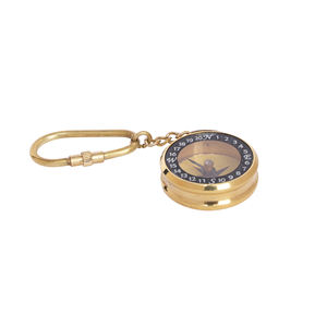 Llavero de bronce macizo náutico ligero hecho a mano Shubham, llavero magnético de bronce antiguo, recuerdo, regalo de Diwali/Navidad - Product Image 3