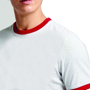 T-shirt homme slim fit 100% coton/polyester écologique, poids lourd, séchage rapide, pour impression de logo personnalisé, fabriqué par BS - Product Image 3