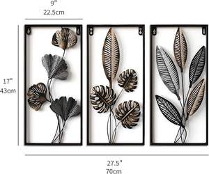 Decoración de Pared de Hierro de Lujo Única con Etiqueta Privada para Sala de Estar, Dormitorio u Oficina, Arte Metálico Moderno para Pared - Product Image 2