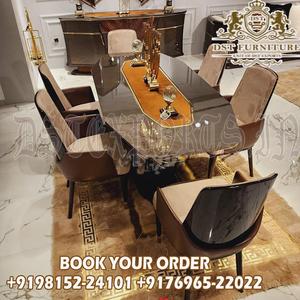 Ensemble de table à manger sculptée à la main de style maharaja pour les maisons de luxe Sculpture exquise Grand Style Personnalisé BestPrice USA Clients - Product Image 6