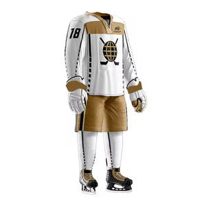 Ensembles d'uniformes de hockey sur glace unisexes de haute qualité, 100 % nylon, style sportif, confortables, respirants, design personnalisé, vente chaude - Product Image 5