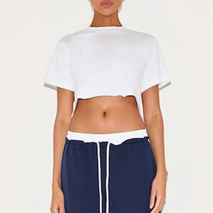 เสื้อยืดโอเวอร์ไซส์ทรงหลวม แขนสั้น ล้างสีแบบแอซิดวอช สำหรับเด็กผู้หญิง ไซส์พลัส สไตล์ลำลอง - Product Image 6