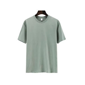 เสื้อยืดผู้ชายผ้าฝ้ายเนื้อดี GSM สูง ทรงโอเวอร์ไซส์ คอกลม  ไม่มีลาย สกรีนโลโก้ได้ สำหรับแบรนด์สตรีทแวร์ - Product Image 2