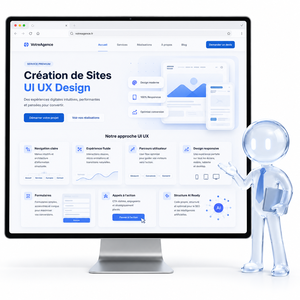 ออกแบบ UI UX สำหรับเว็บไซต์องค์กร พร้อมการนำทางที่ชัดเจน ประสบการณ์ใช้งานที่ราบรื่น และโครงสร้างที่รองรับ AI ระดับพรีเมียมระดับโลก - Product Image 1