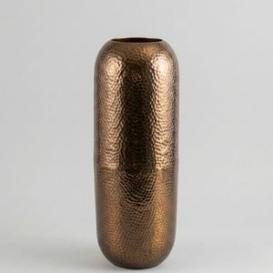 Vase en métal multifonctionnel finition bronze, vase à fleurs, décoration d'intérieur, table de salon, décoration polyvalente - Product Image 1