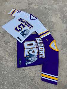 Camiseta Deportiva Transpirable de Fútbol Americano con Sublimación, 100% Poliéster, Corte Holgado, Estilo Urbano, Manga Corta para Adultos, Diseño Vintage de los 90 - Product Image 2
