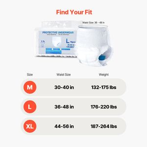 Culotte absorbante jetable pour adultes, pour hommes et femmes, avec fonction pull-up, protection efficace contre les fuites - Product Image 3