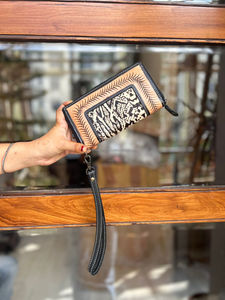 Nouveau Style occidental outillé imprimé Animal fourrure cuir bracelet pochette femmes conçu sac à main vente chaude en cuir outillé portefeuilles uniques - Product Image 4