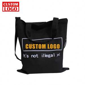 Custom Logo <b>Canvas</b> Tote <b>Bag</b> Large Size Shoulder Handle Print Pattern Shopping <b>Bag</b> Daily Use - Product Image 3