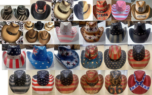 Chapeau de soleil ethnique pour le printemps et chapeau de cowboy occidental style jazz à large bord Fedora décontracté pour couple tendance - Product Image 4