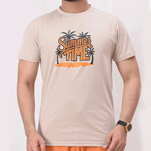 T-shirt en coton imprimé pour homme, manches courtes, col rond, coupe classique, tissu jersey respirant, design personnalisé avec logo imprimé - Product Image 3