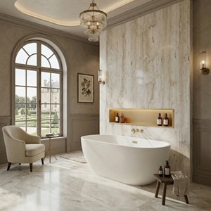 Baignoire ovale autoportante FW-7700-67, moderne, durable, écologique, en acrylique, pour salle de bain - Product Image 4