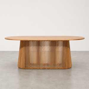 Juego de Comedor Redondo de 6 Sillas Modern Solid Wood <b>Round</b> <b>Dining</b> <b>Table</b> <b>Set</b> Indonesia Jepara Teak <b>Dining</b> Room Furniture <b>Set</b> - Product Image 1