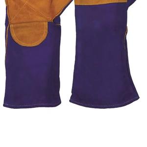 Gants de soudage en cuir texturé sans poudre 33CM, pour le travail hivernal, résistants à la chaleur et aux flammes, avec doublure respirante renforcée - Product Image 5