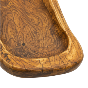 Plateau de service long en bois de teck de luxe écologique ARTERRA, en forme de bateau, multifonctionnel et fait main pour la maison, la villa ou l'hôtel - Product Image 5