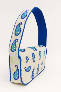 Bolso de Hombro de Lujo con Cuentas Bordadas y Cierre de Botón para Novias y Eventos Especiales por Whimsy Art Craft - Product Image 5