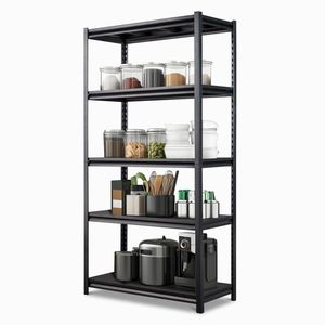 Scaffali da Garage Regolabili da 183 cm, 5 Ripiani, Capacità 2200 LBS, Organizzatori Metallici per Stoccaggio, Scaffalature Utilitarie per Magazzino - Product Image 3