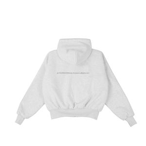 <b>Applique</b> Embroidery Patch 400 Gsm Hoodie Thick Heavyweight Vintage Custom Heavy Weight Hoodies Full Face Zip up - Product Image 3