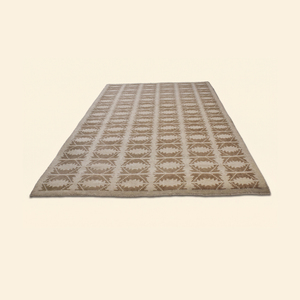 Alfombra de Lana Tejida a Mano Dune Orbit Beige Marrón, Moderna, Geométrica, Antideslizante, Ecológica, de Pelo Grueso y Altura Media para Sala de Estar - Product Image 2