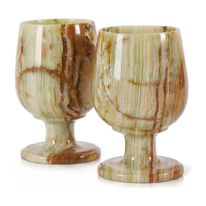 Copas de Vino Cortas de Mármol Ónix Verde Sombreado, Modernas y de Gran Formato, con MOQ Bajo, Precio al por Mayor - Product Image 1
