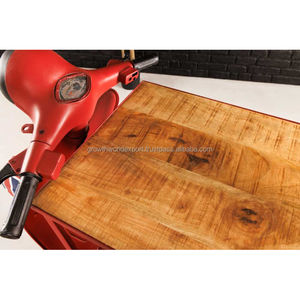 เคาน์เตอร์บาร์สไตล์วินเทจโมเดิร์นพร้อมชั้นวางไวน์ ท็อปไม้เนื้อแข็ง บาร์ในบ้านรุ่นใหม่ล่าสุด - Product Image 5