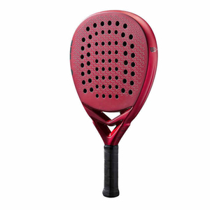 Raquette de paddle-tennis professionnelle personnalisée en fibre de carbone, forme goutte d'eau, largeur de sangle de 23 mm, poignée en caoutchouc antidérapante, mousse EVA - Product Image 1