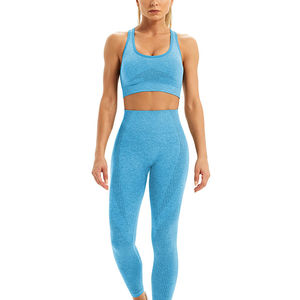 Conjunto de Yoga para Mujer, Leggings de Cintura Alta, Sujetador Deportivo, Top de Manga Larga, Ropa de Gimnasio, Ropa Deportiva, Ropa de Entrenamiento, Ropa de Fitness - Product Image 1