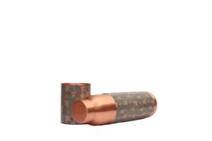 Bouteille d'eau en cuivre avec verre, taille 1000 ml, artisanat haut de gamme, design 3D, bouteille d'eau en cuivre doré, poids 0,410 kg - Product Image 4