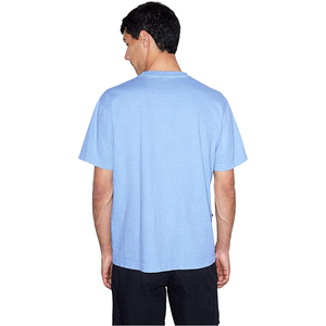 T-shirt décontracté pour homme, bleu clair, coupe classique, manches longues, col rond, 100% coton, séchage rapide, respirant - Product Image 4