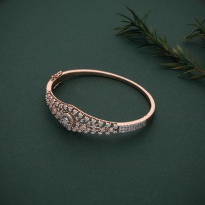 Pulsera de compromiso de oro rosa macizo de 14 quilates con diamantes cultivados en laboratorio para mujer, joyería fina para boda, regalo IGI - Product Image 4