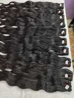 Extensions de cheveux naturels Remy de temple indien en gros, vierges non traités, bouclés/ondulés profonds, 100% cheveux humains, double trame faite à la machine