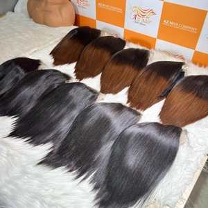 Peluca de cabello humano liso de 10 pulgadas natural disponible en negro y marrón, lista para enviar, precio al por mayor - Product Image 1