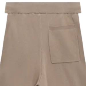 Pantalon de jogging tricoté beige à rayures latérales unisexe, en maille douce, taille élastique, décontracté, streetwear, idéal pour l'hiver et la détente - Product Image 4