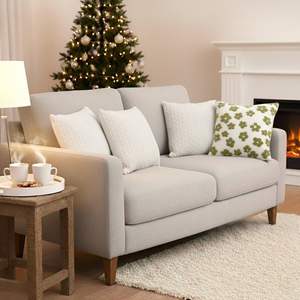 Ensemble de taies d'oreiller décoratives florales élégantes 5 pièces : 2x Garden Bloom et 3x Cable Knit - Vert et blanc pur - Product Image 6