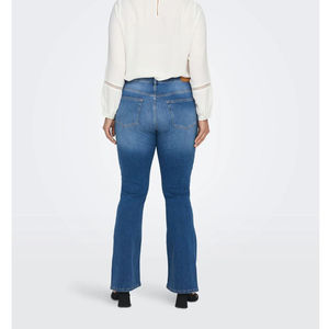 Jeans de Mezclilla Azules de Cintura Alta y Corte Recto para Mujer, Estilo Moderno con Bolsillos, Jeans Ajustados para Mujer, Servicio OEM - Product Image 3