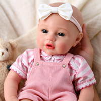 Poupées Reborn Babeside 16 pouces Ethan, poupée bébé réaliste en silicone intégral, poupée mode pour fille, jouet souple DIY, commande en gros