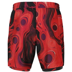 กางเกงวิ่งผ้าแคนวาสคุณภาพสูง ทรงเข้ารูป ผลิตตามสั่ง OEM ระบายอากาศได้ดี น้ำหนักเบา โพลีเอสเตอร์ สำหรับผู้ชาย แบบซับลิเมชั่น - Product Image 5