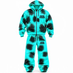 Ensemble de survêtement pour homme à marque privée, sweat à capuche zippé oversize et pantalon de survêtement décontracté, vêtements streetwear personnalisés, fournisseurs d'usine - Product Image 1
