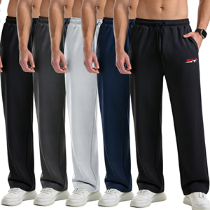 100% Cotton Men's Sweatpants Comfortable Feel Drawstring Design Mid Waist High Quality Material Outdoor Sports <b>Traveling</b> <b>Trouser</b> - Product Image 1