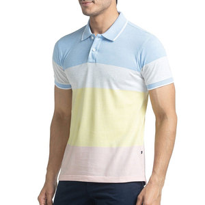 Polo de Piqué a Rayas con Bloques de Color para Hombre, Manga Corta, Casual, Transpirable, Corte Regular, Diseño de Punto de Algodón - Product Image 4