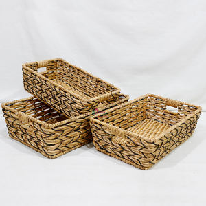 Panier de rangement en jacinthe d'eau Artex Dong Thap SD20111A pour la lessive et le placard - Product Image 4