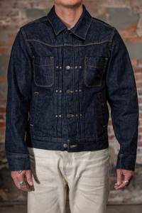 Blouson en jean ciré pour homme, col rabattu, manches classiques, couleur unie, délavé, décontracté, pour l'automne, séchage rapide, imperméable, fermeture avant - Product Image 2