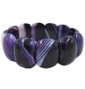 Bracelets en résine d'agate violette de haute qualité, faits à la main, colorés, fantaisie, vintage, élégants, bijoux unisexes, cadeaux pour mariages et fêtes - Product Image 1