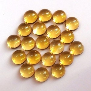 Natural Citrine Round Cabochon faceted Round Cut Yellow Loose Gemstones for Jewelry All Sizes Available Jewelry Making Pendants - Product Image 5